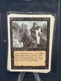 MTG - Magic The Gathering - Black Knight X 4- Revised - LP/EX! - Image 3