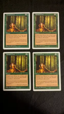 MTG 4x Nature's Lore - Fifth Edition - NM-LP - Image 1