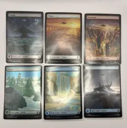 Mtg. Avatar The Last Airbender Full Art Basic Land Set. Foil. #287-291 + 293 Nm - Image 1
