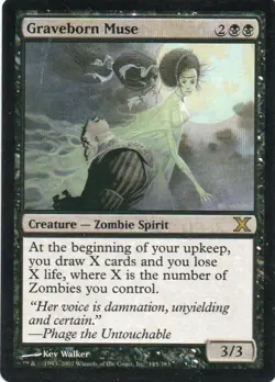 MTG: 10th Edition: Graveborn Muse: Lightly Played Condition - Image 1