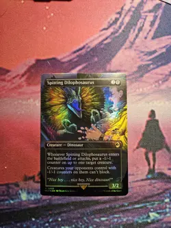 MTG Spitting Dilophosaurus (Borderless) Foil - Image 1