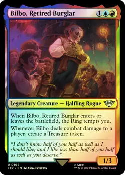MTG FOIL Bilbo, Retired Burglar - The Lord of the Rings #196 - Image 1