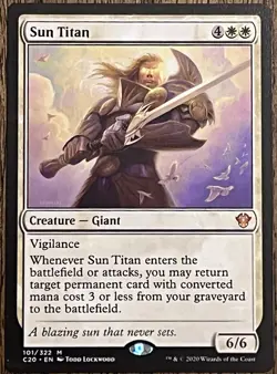 Sun Titan - Commander 2020 - Magic MTG - NM - Mythic Rare - Image 1