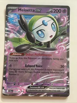 Pokemon TCG Meloetta EX -Holo Double Rare 44/86 Black Bolt - Image 1