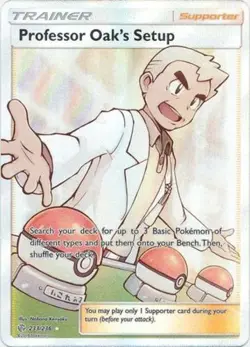 Professor Oak's Setup - 233/236 - Full Art Ultra Rare NM, English Pokemon Cosmic - Image 1