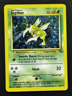 Pokemon TCG - Jungle Set Card 1999 - Scyther 10/64 Holo - Image 1