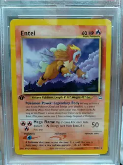 Graded PSA 9 2001 P.M. Neo Revelation - Entei - 1st Edition #17 MINT POKEMON - Image 2