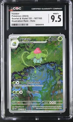 Pokemon TCG Ivysaur 167/165 English Scarlet & Violet 151 CGC 9.5 MINT + - Image 3