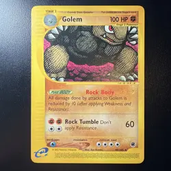 FREE SHIPPING Pokemon TCG - Golem - 49/165 - Rare - Expedition [Near Mint] - Image 1