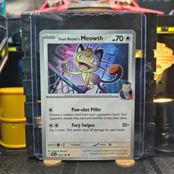 Team Rocket's Meowth Destined Rivals Pokemon TCG 149/182 Scarlet & Violet SV10 - Image 1