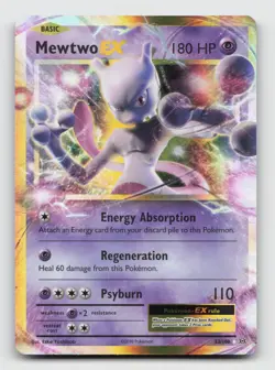 Mewtwo Ex 52/108 XY Evolutions 2016 Pokemon TCG Near Mint Half art Holo - Image 1