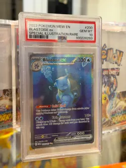 2023 POKEMON MEW EN-151 SPECIAL ILLUSTRATION RARE #200 BLASTOISE EX PSA 10 - Image 1