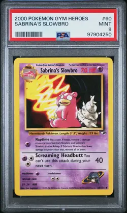 2000 Pokemon Gym Heroes #60 Sabrina'S Slowbro PSA 9 - Image 1