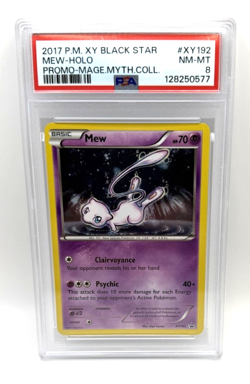 2017 Pokemon XY Mew Holo XY192 Black Star Promo PSA 8 NM-MT - Image 1