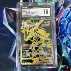 Pokemon CGC 10 Rayquaza VMAX TG29/TG30 Trainer Gallery Holo Silver Tempest - Image 1