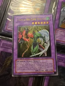 Yugioh Elemental Hero Flame Wingman TLM-EN035 Ultimate Rare 1st Edition - Image 1