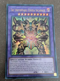 YuGiOh! The Unstoppable Exodia Incarnate INFO-EN033 Ultra Rare 1st Ed - Image 1