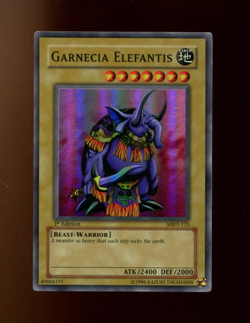YU-GI-OH! GARNECIA ELEFANTIS - 1ST EDITION - SUPER RARE MRD-125 (LP) 1996 - Image 1