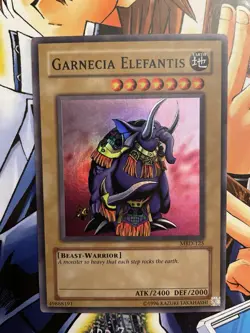 Yugioh Garnecia Elefantis MRD-125 Super Rare Holo - LP OG Print - Image 2
