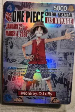 One Piece x Rutgers College Basketball US Voyage Monkey D. Luffy Trading Card - Image 1