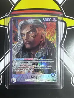 King Op08-057 Leader One Piece Two Legends Alt Art Foil English NM - Image 1