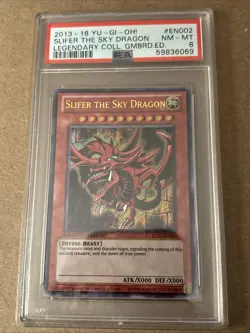 2013-2018 YU-GI-OH! LEGEND COLL GAMEBOARD ED #EN002 Slifer the Sky Dragon PSA 8 - Image 1