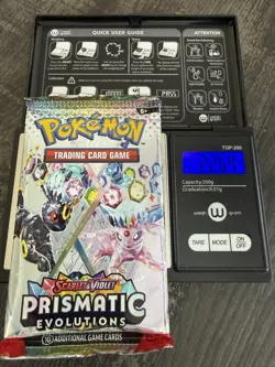 Heavy 22.64! Pokemon Prismatic Evolutions Booster Pack Sealed! Demi-God PackU! - Image 1