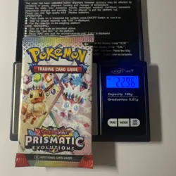 GOD PACKU🔥22.96g🔥VERY HEAVY Prismatic Evolutions Pokemon Sealed Booster Pack - Image 1