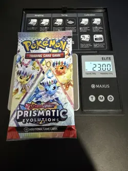 23.00g HEAVY Pokemon TCG Prismatic Evolution Booster Pack!Possible GOD/DEMI pack - Image 1