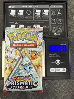 Heavy 22.48! Pokemon Prismatic Evolutions Booster Pack Sealed! Demi-God PackU! - Image 1