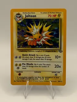 Jolteon 4/64 HOLO Rare Jungle Set Unlimited 1999 WOTC Pokemon Card LP - Image 1
