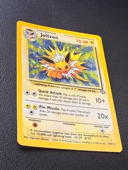 Jolteon 4/64 HOLO Rare Jungle Set Unlimited 1999 WOTC Pokemon Card LP - Image 3