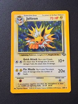Jolteon 4/64 HOLO Rare Jungle Set Unlimited 1999 WOTC Pokemon Card LP - Image 4