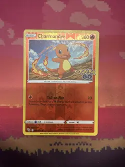 Pokemon Card Charmander Pokemon Go Reverse Holo 008/078 Near Mint - Image 1