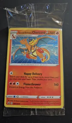Special Delivery Charizard Pokemon Center Promo Card Sealed SWSH075 IN HAND - Image 1