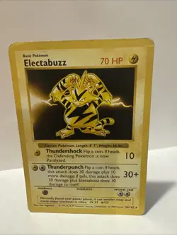 Pokemon TCG Electabuzz Base Set, Shadowless Rare Card 20/102 - Image 1