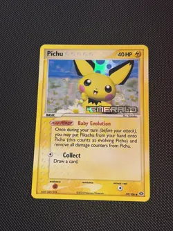 Pichu 59/106 EX Emerald Reverse Holo Stamped Pokemon Card 2005. NM- - Image 1