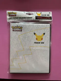 Pokemon 25th Anniversary First Partner Collector's Binder Jumbo Cards + Pikachu - Image 1