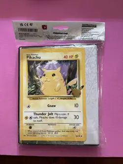 Pokemon 25th Anniversary First Partner Collector's Binder Jumbo Cards + Pikachu - Image 2