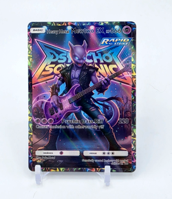FAN-ART READ DESCRIPTION BELOW Holo MEWTWO Card Mewtwo Pokemon Card - Image 1
