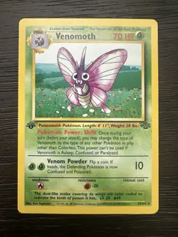 Pokemon TCG Venomoth Jungle 29/64 1st Edition Non-Holo Rare Card - Image 1