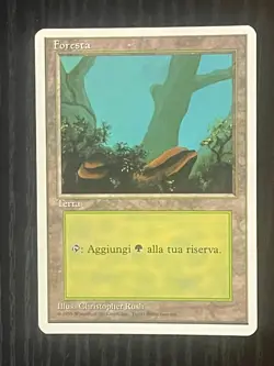 Magic MTG Italian Revised Forest Artist Proof Near Mint - Rush AP - Image 1
