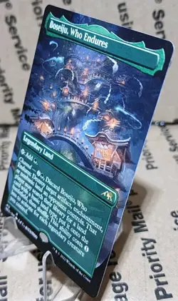 MTG Boseiju, Who Endures (Borderless) NM #412 Kamigawa: Neon Dynasty Rare - Image 3