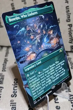 MTG Boseiju, Who Endures (Borderless) NM #412 Kamigawa: Neon Dynasty Rare - Image 4