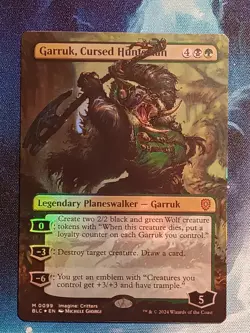 Garruk, Cursed Huntsman - Borderless NM, English MTG Bloomburrow: Commander - Image 1