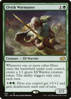MTG Elvish Warmaster Jumpstart 2022 Regular NM - Image 1