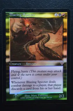 Magic The Gathering MTG BLAZING SPECTER FOIL Invasion LP Lightly Played - Image 1