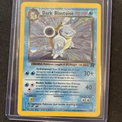 Authentic 2000 Pokemon TCG Dark Blastoise Holo Rare #3/82 Team Rocket Unlimited - Image 1