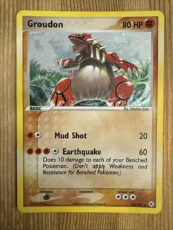 Groudon 102/101 - Ex Hidden Legends Holo Secret Rare Pokemon TCG DMG - Image 1