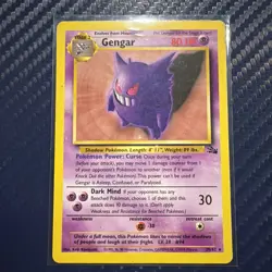 Gengar 20/62 - Fossil Unlimited 1999 Non Holo Rare Pokemon TCG - LP - Image 1